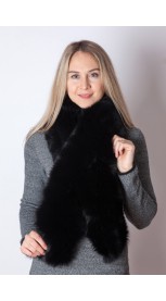 Black fox fur scarf